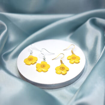 Buttercup Sterling Silver Or Gold Plated Earrings, 4 of 8