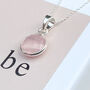 Pregnancy Announcement Rose Quartz Pendant Gift, thumbnail 3 of 3