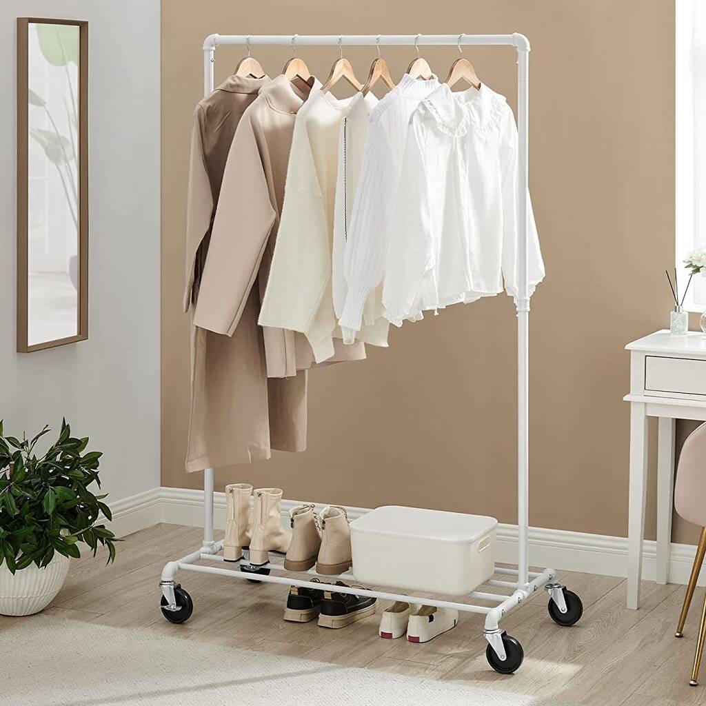 Heavy Duty Clothing Rail Clothes Rack On Wheels By Momentum ...