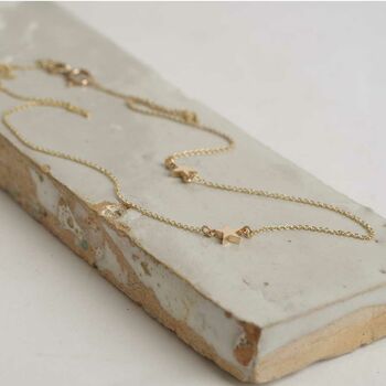 Two Little Solid Gold Star Necklace, 5 of 5