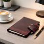 Leather Luxury A5 Leather Journal Cover, Personalised Notebook, Chocolate Brown, thumbnail 1 of 11