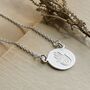 Sterling Silver Engraved Fatima Hand Necklace, thumbnail 1 of 4