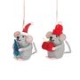 Pair Of Mice With Presents Felt Hanging Decoration, thumbnail 2 of 2