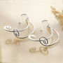 Sterling Silver Free Form Dangly Curl Earrings, thumbnail 1 of 4