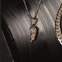 Wing Pendant Necklace, Handmade Silver Angel Wing, thumbnail 2 of 3