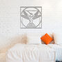 Geometric Hummingbird Metal Art In Frame Modern Decor, thumbnail 9 of 11