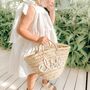 Personalised Straw Basket Bag For Girls, thumbnail 1 of 6