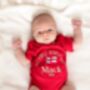 It's Coming Home! Personalised Embroidered World Cup Football Babygro, thumbnail 2 of 4