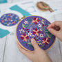 Winter Flowers, Poinsettia, Christmas Embroidery Kit, thumbnail 3 of 8