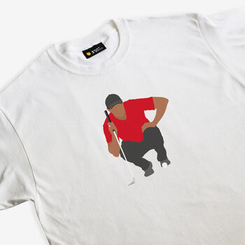 Woods Crouching Golf T Shirt, 4 of 4