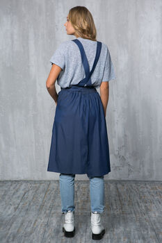Denim Dress Apron | Studio Pinafore Smock, 2 of 11