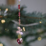 Charming Pink Heart Pendant Christmas Tree Decoration, thumbnail 4 of 5