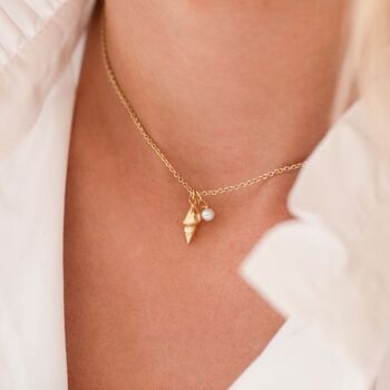 Shell And Pearl Necklace, 2 of 5