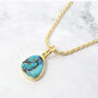 Statement Turquoise December Birthstone Rope Necklace, thumbnail 1 of 4
