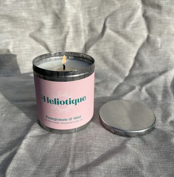 Pomegranate And Mint Scented Tin Candle, 4 of 5