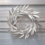 White And Gold Metal Leaf Christmas Wreath, thumbnail 4 of 4