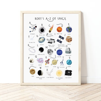 The A To Z Of Space Print, 5 of 5