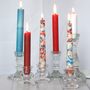 Handmade Coronation Dinner Candles, Red/Blue 'Confetti', thumbnail 9 of 9
