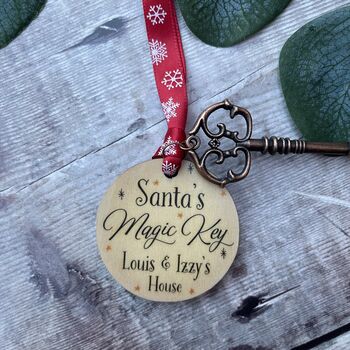 Personalised Santa’s Magic Key Christmas Decoration, 3 of 3