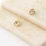 Round Swarovski Crystal Stone Stud Earrings, thumbnail 5 of 7