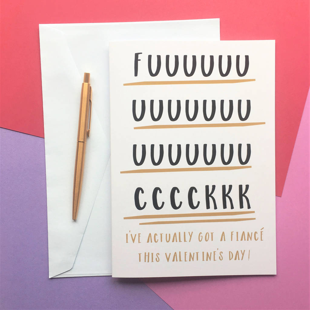 rude adult humour 'fiancé' valentine's day card by the new witty ...