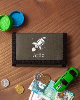 Personalised Childrens Wallet Boys, Kids Coin Purse, 7 of 8