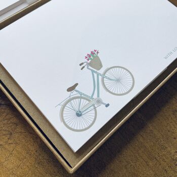 Coloured Vintage Bicycle Personalised Note Cards, 4 of 9