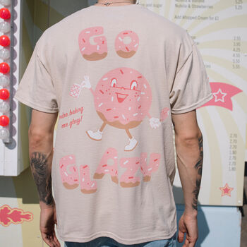 Go Glazy Men's Doughnut Graphic T Shirt, 4 of 4