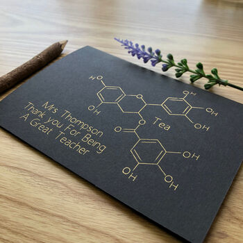 Personalised Tea Molecule Chemistry Card, 3 of 12