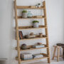 Large Raw Oak Shelf Ladder, thumbnail 1 of 4