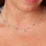 Aquamarine And Turquoise Beaded Antique Short Necklace, thumbnail 1 of 9