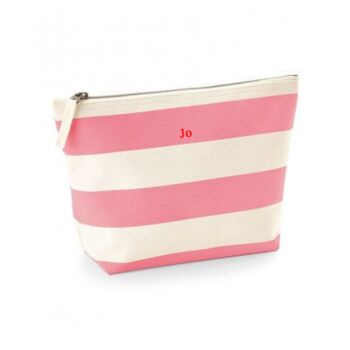 Nautical Striped Cotton Make Up Cosmetic Bag, 6 of 10
