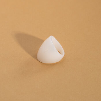 Large Oval Opaque Marbled Resin Ring, 9 of 9
