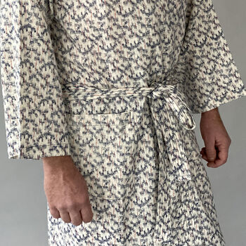 Men's Kimono In Ikat Print, 3 of 6