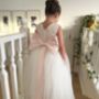 Maryanne Baby Pink + Ivory White Skirt Flower Girl Dress, thumbnail 1 of 12