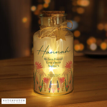 Personalised Wild Flower LED Glass Jar For Mother's Day, 4 of 4