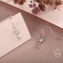 Sterling Silver Tiny Neuron Cell Drop Hook Earrings, thumbnail 2 of 11