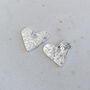 Sterling Silver Textured Heart Charm Hoops, thumbnail 10 of 10