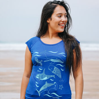 Under The Sea Bamboo Womens T Shirt, 4 of 5