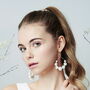 Swarovski Pearl Statement Hoop Wedding Earrings Mona, thumbnail 2 of 8