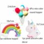 Rainbow And Unicorn Eight Piece Cake Topper Set, thumbnail 8 of 8