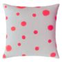 Hand Painted Sustainable Linen Cushion Polka Dot Print, thumbnail 11 of 12