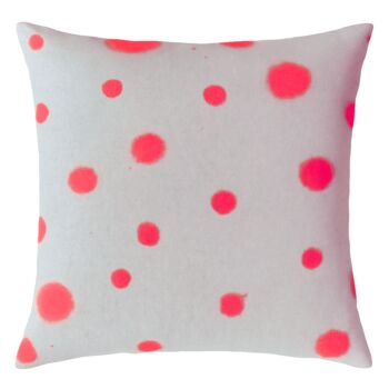 Hand Painted Sustainable Linen Cushion Polka Dot Print, 11 of 12