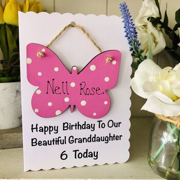 Personalised Granddaughter Sister Niece Butterfly Card, 10 of 12