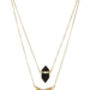 Double Row Gold Boho Crystal Necklace, thumbnail 2 of 4