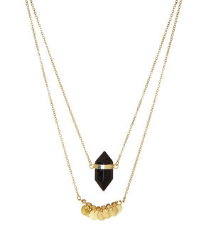 Double Row Gold Boho Crystal Necklace, 2 of 4