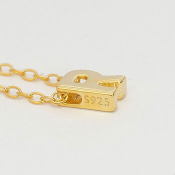 Personalised Letter Initial Gold Pendant Necklace, 3 of 4