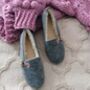 Felt Ballerina Slippers With Pink Details, thumbnail 4 of 8