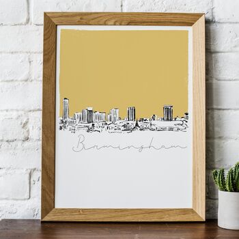 Birmingham Skyline Illustrated Art Print, 3 of 8