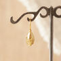 18 K Gold And Silver Cardamon Pod Drop Earrings, thumbnail 6 of 9